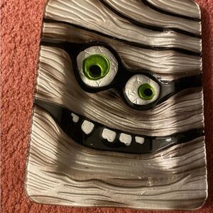 Mummy Face Glass Plate